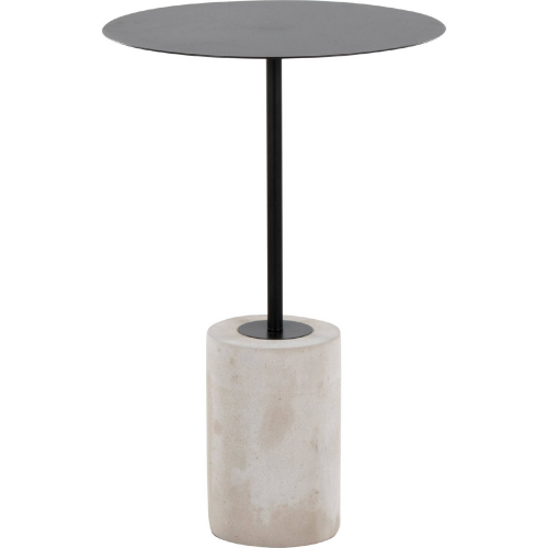 Symbol Side Table in Concrete & Black Steel